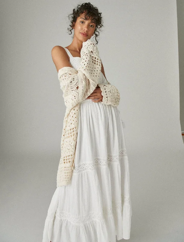 Your Dream Deal is Here!Lucky Brand Women's Lace Tiered Maxi Dress