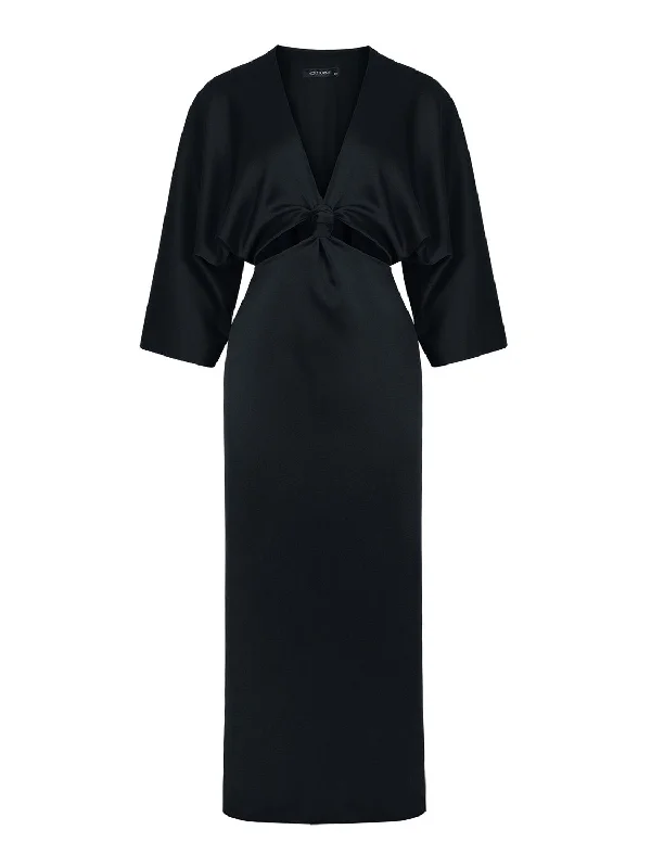 Act Fast – Limited Time Savings!Midi Dress With Knot