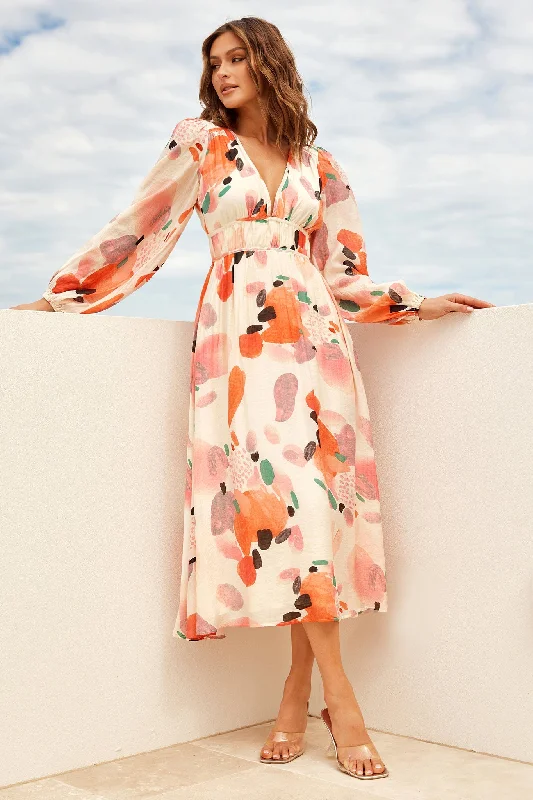Best Price of the Season!Most Wanted Midi Dress - Orange