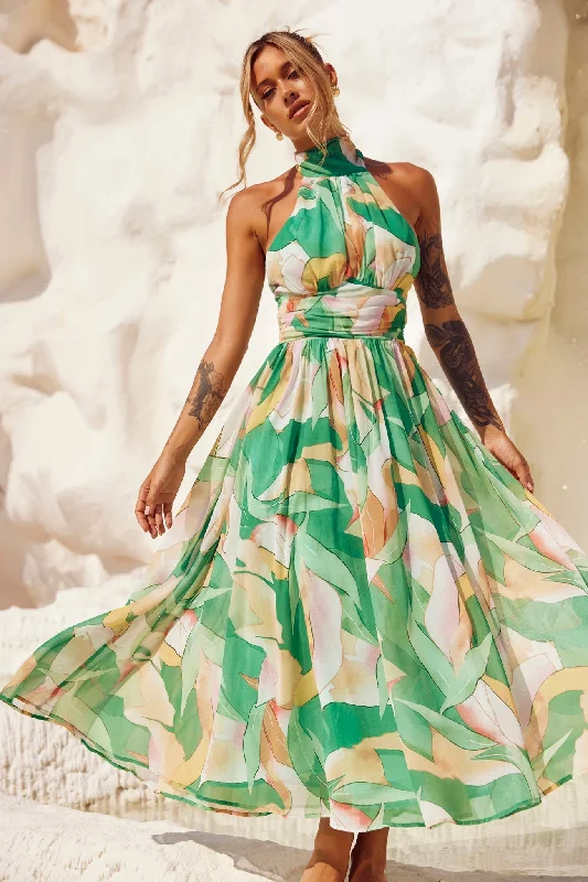 Don’t Wait – Shop Today!Mullberry Maxi Dress - Green Print