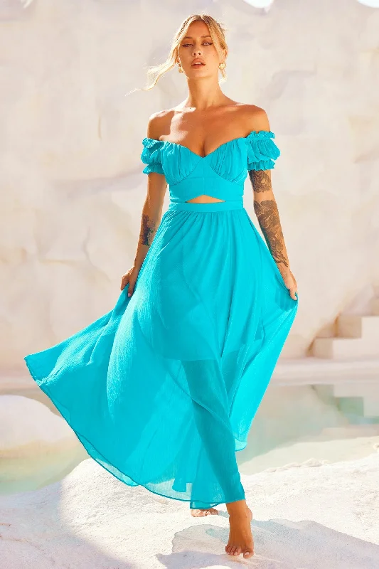 Mega Sale Happening Now!Perfect Storm Maxi Dress - Aqua