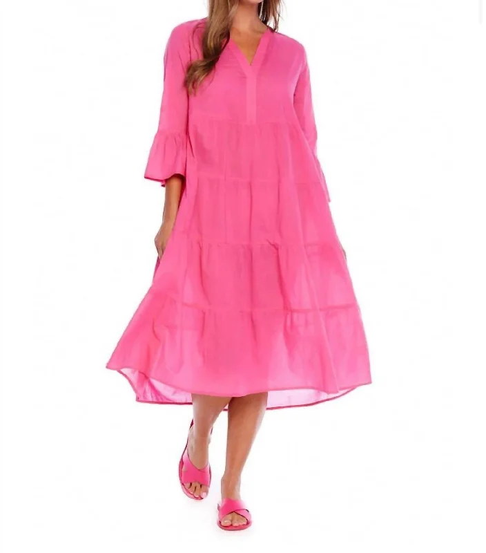 Shop More, Spend Less!Portland Midi Dress in Pink