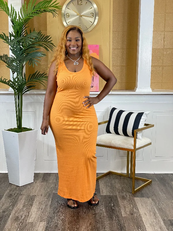 Steals and Deals Await!Remi Ribbed Maxi Dress up to 3XL (Mango)