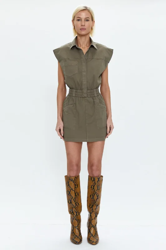 Exclusive Deals Just for You!Rosie Mini Dress Smocked Waist Dress - Dark Olive