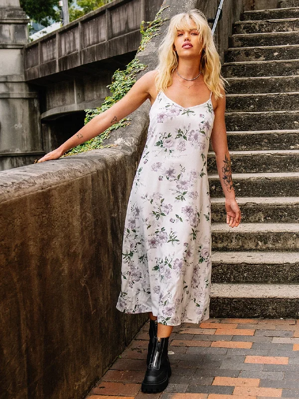 Save Up to 50% Off!So Growmantic Midi Dress - Star White