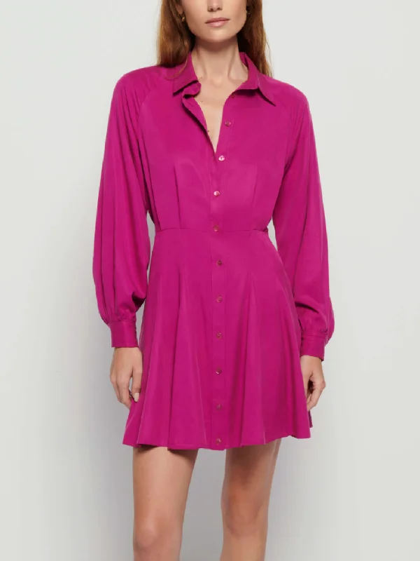 Your Best Deals Are Here!TANYA BUTTON UP MINI DRESS IN MISS MAGENTA