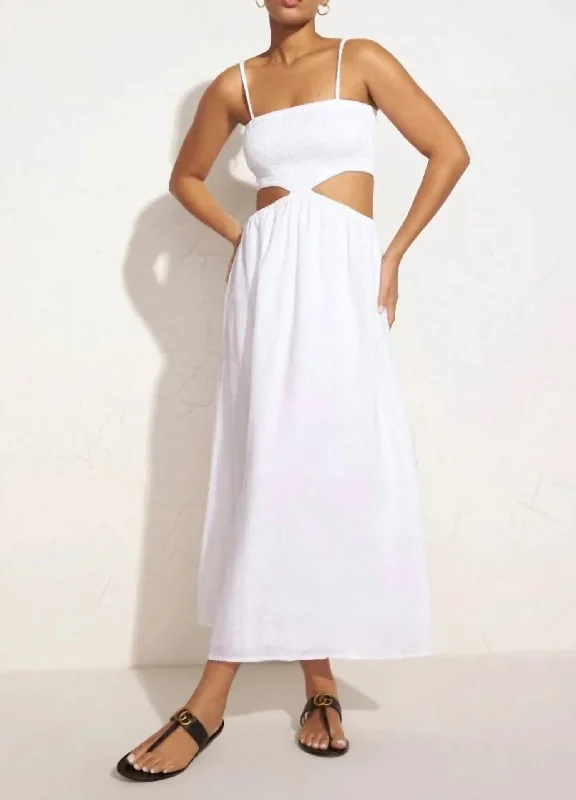 Grab Yours Before It’s Too Late!Tayari Midi Dress in Plain White