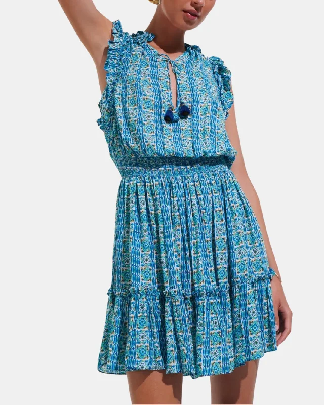 Shop the Hottest Deals!TRINY MINI DRESS IN AQUA COLEUS