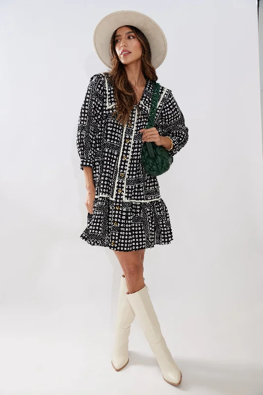 Buy More, Save More!Wesley Printed Collared Mini Dress