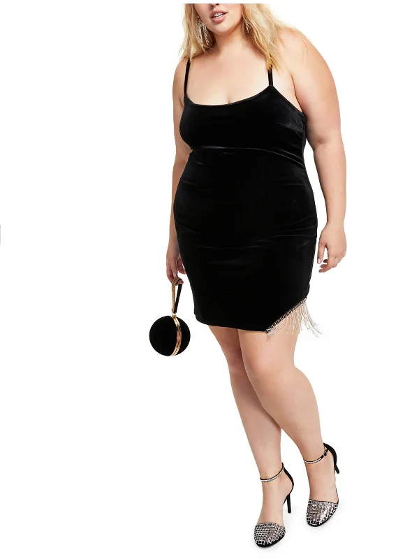 Your Chance to Save is Now!Plus Womens Tight Mini Bodycon Dress