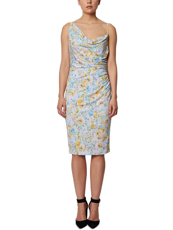Exclusive Deals Just for You!Womens Wedding Guest Asymmetric Cowl Neck Bodycon Dress