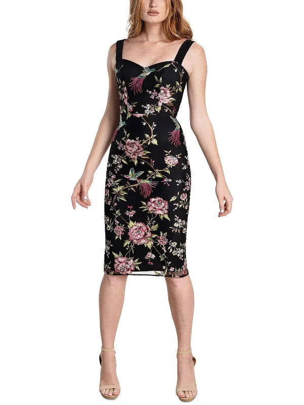 Sale Alert – Get Ready to Shop!Womens Embroidered Knee Bodycon Dress
