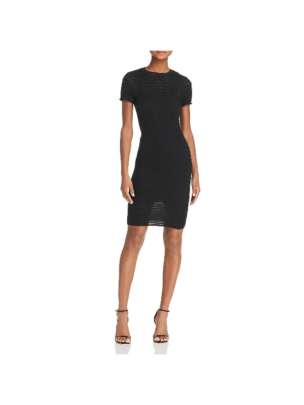 Get More, Spend Less – Shop Now!Womens Wool Blend Ruffled Bodycon Dress