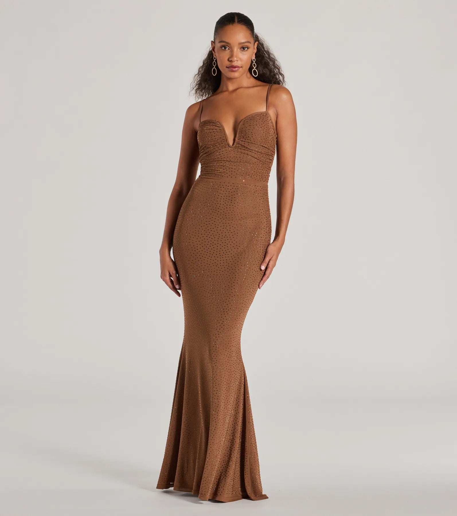 The Best Offers Are Here!Avianna Formal Rhinestone Mesh Mermaid Dress