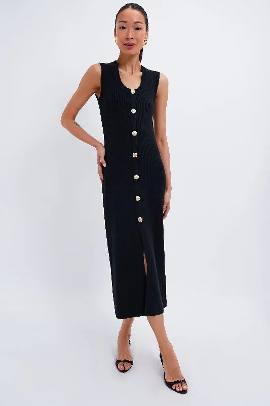 Flash Deals – Act Quickly!Black Knit Richie Maxi Dress
