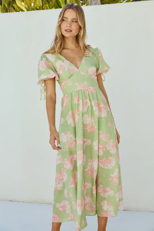 Only a Few Left – Order Now!Blossom Season Maxi Dress Green