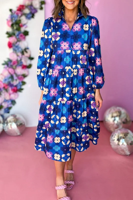 Only a Few Left – Order Now!Floral Peasant Sleeve Midi Dress