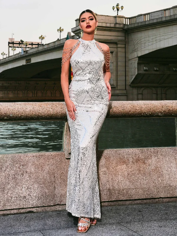 Best Price of the Season!Sequin Mermaid Cocktail Dress M01081