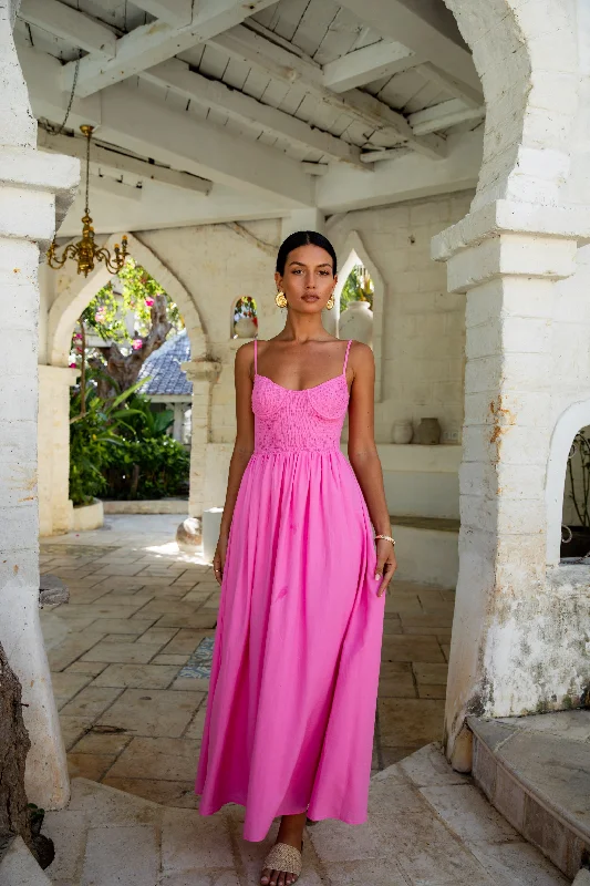 Your Exclusive Offer Awaits!FORTUNATE ONE Blushing Lovers Maxi Dress Pink