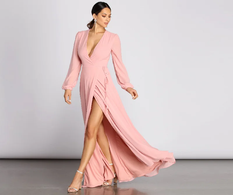 Exclusive Deals Just for You!Jordan Chiffon Wrap Dress