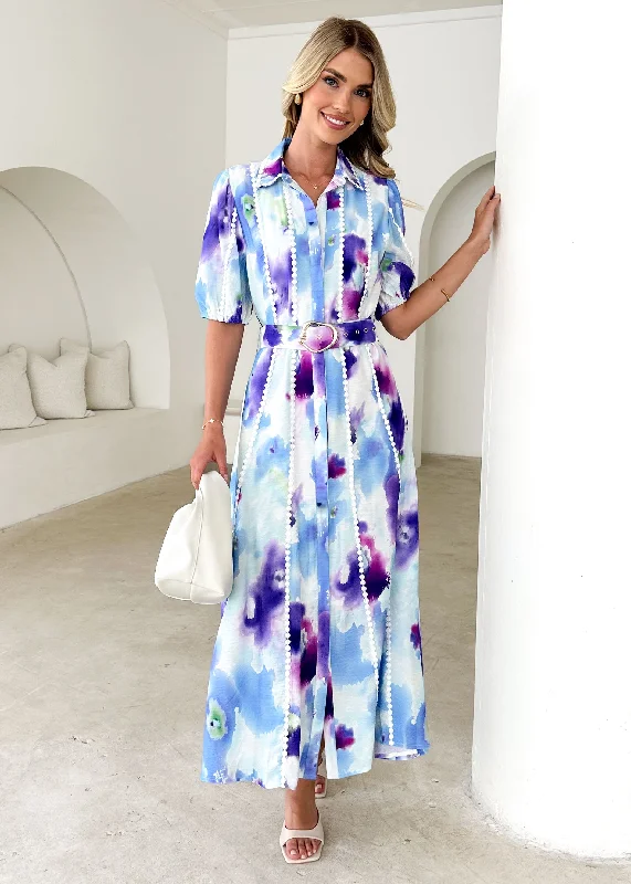 Flash Deals – Act Quickly!Kacy  Maxi Dress - Blue Splash