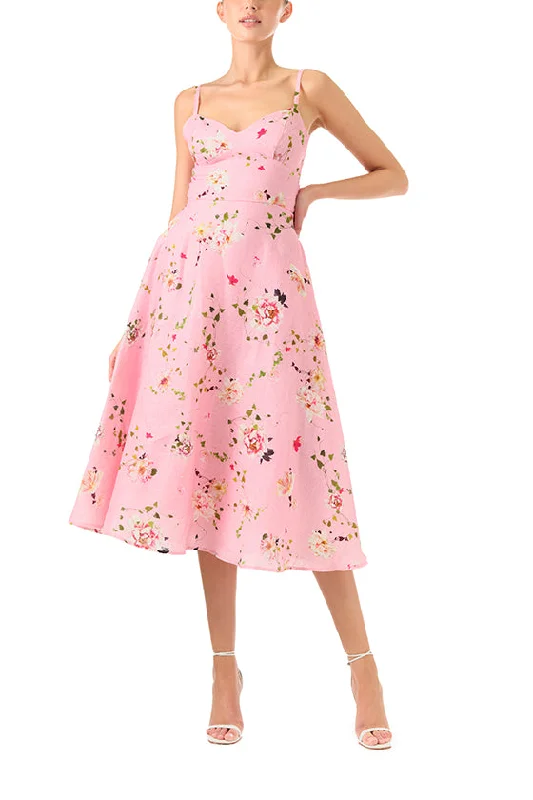 Every Deal is a Steal!Linen Floral Cocktail Dress