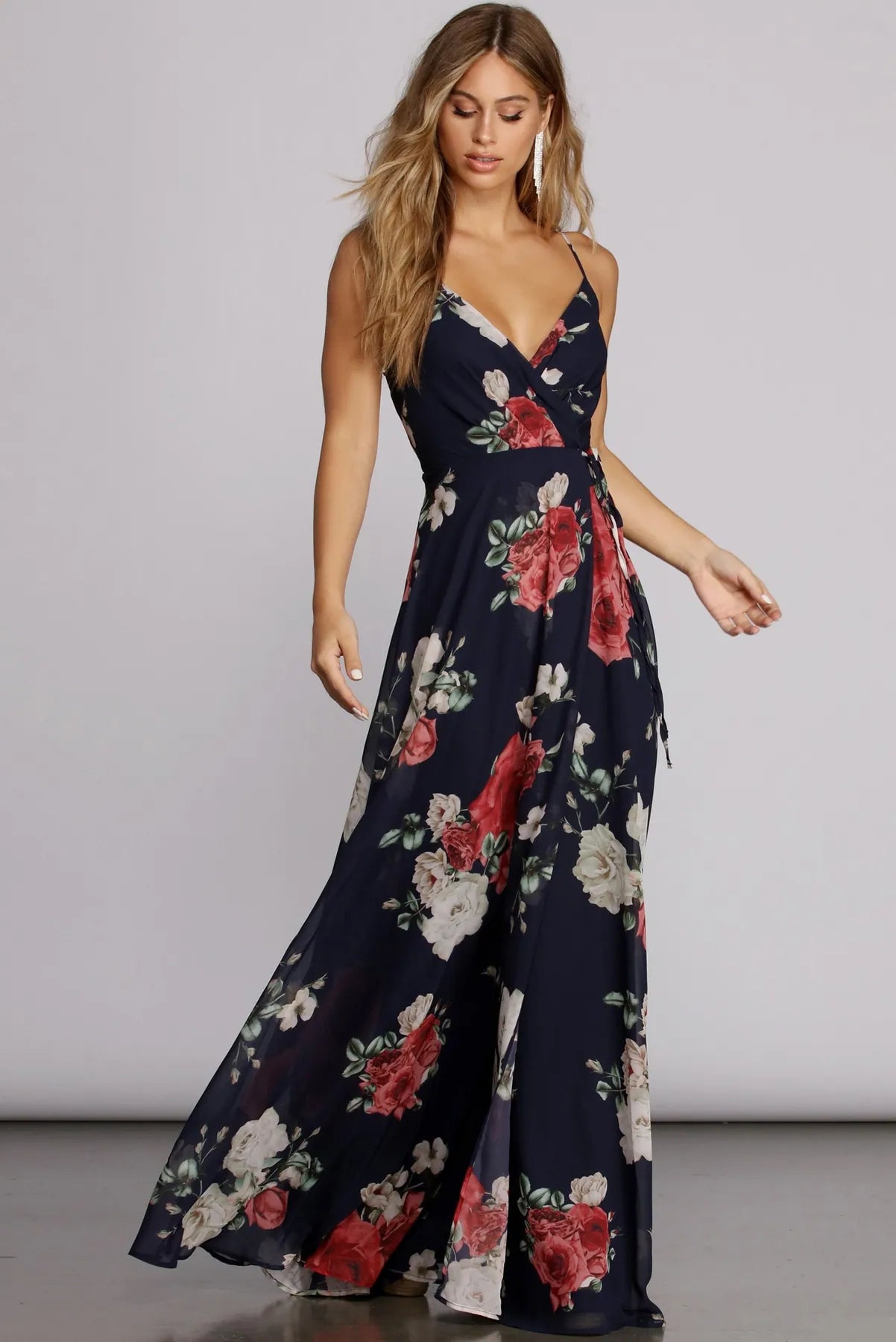 Get Ready to Save!Marlena Floral Chiffon Gown