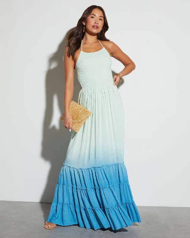 The Best Offers Are Here!Ocean Breeze Tiered Maxi Dress