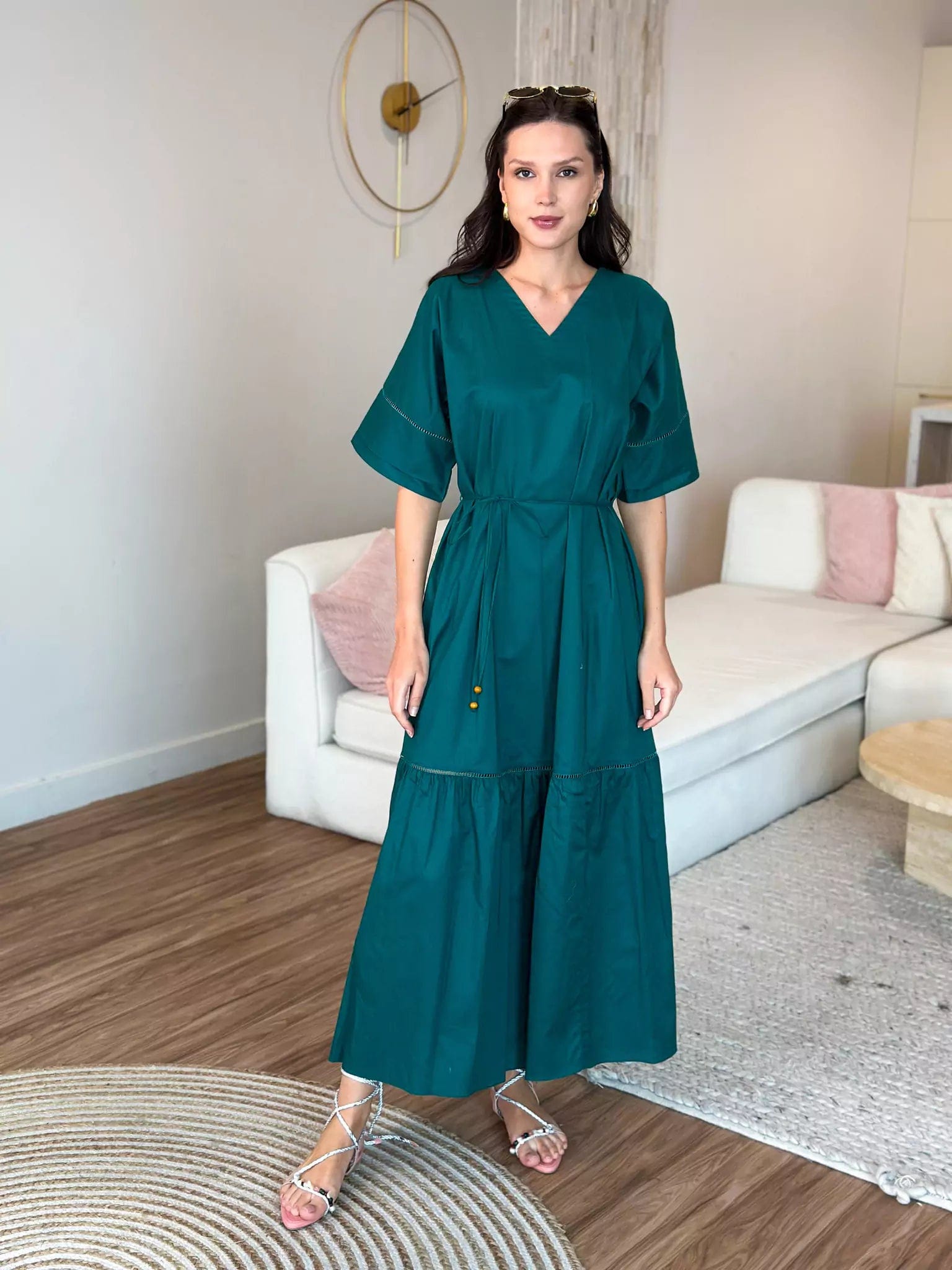 The Best Deals Won’t Wait!Okra Cotton Long Dress