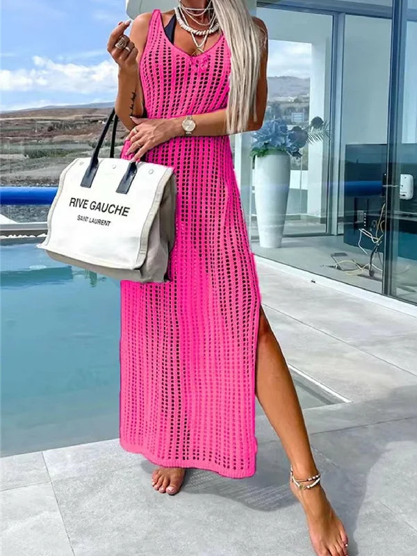 Stock Up and Save!Elegant cutout wide strap dress