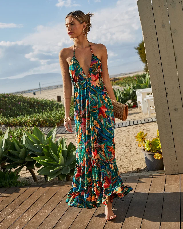 Shop More, Spend Less!Ophira Tropical Print Maxi Dress