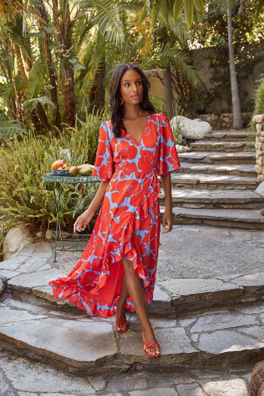 Don’t Wait – Deals Won’t Last!Poppy Floral Abelia Hi-Low Maxi Dress