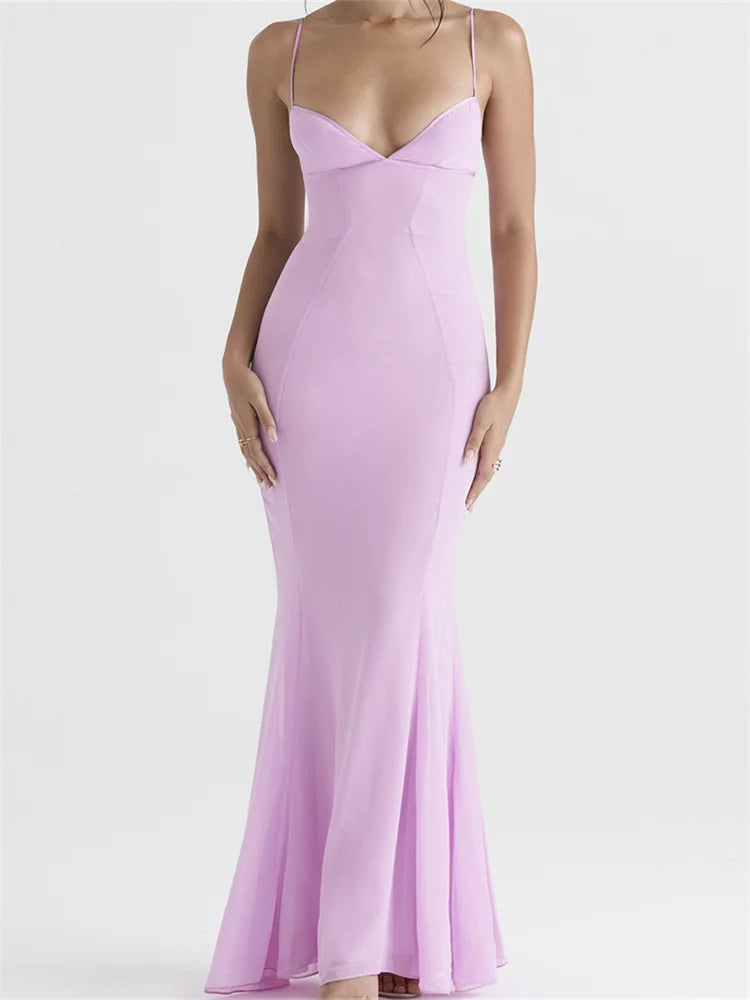 Shop the Hottest Deals!Amy Fashion - Retro Slim Fit  for Women Sleeveless Strap Bodycon Backless V-neck Formal Club Night Summer Vestidos