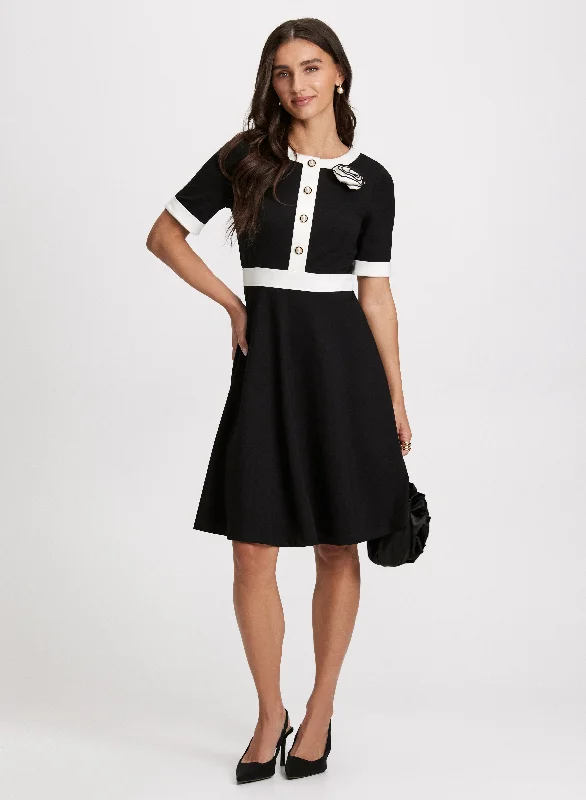 The Best Sale of the Year!Rosette Embellished Knit Dress