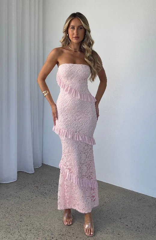 Incredible Savings Inside!She's A Masterpiece Lace Maxi Dress Pink