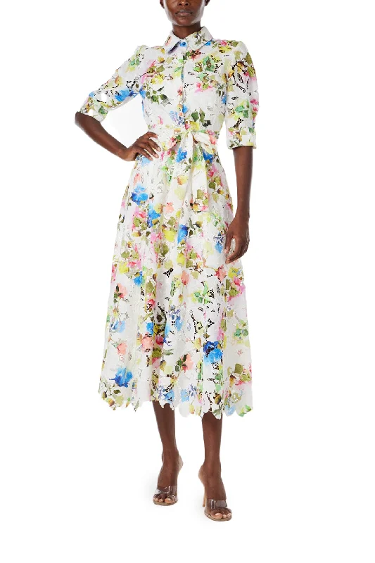 The Sale You’ve Been Waiting For!Printed Lace Shirt Dress