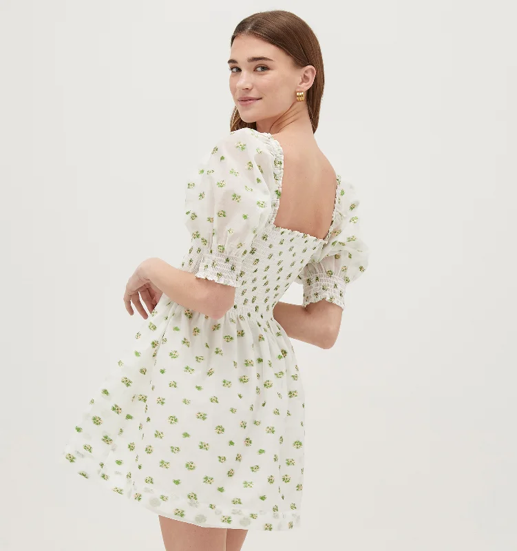Find the Best Deals Here!The Organza Athena Nap Dress - Olive/Coral Floral Jacquard