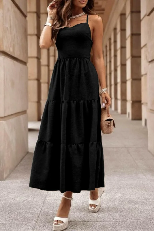 Your Shopping Spree Starts Here!Chic tiered sundress with straps