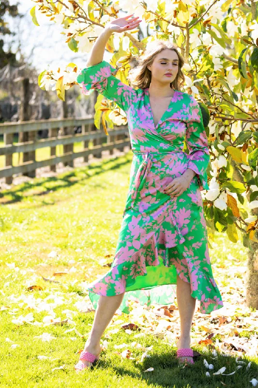 Incredible Savings Inside!Vannah Wrap Dress Lime