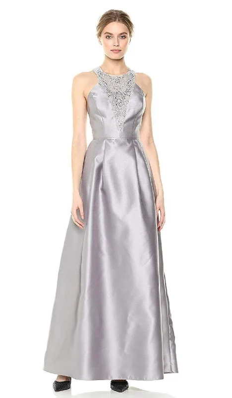 Stock Up and Save!Adrianna Papell - AP1E203176 Embellished Halter Long A-line Dress