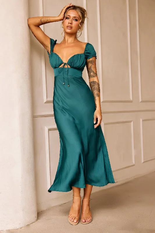 The Best Offers Are Here!Jasmine Midi Dress - Forest Green