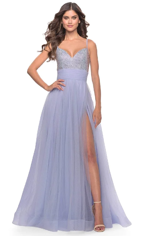 Seasonal Sale – Shop Now!La Femme 31433 - Sleeveless Stone Accent Prom Dress
