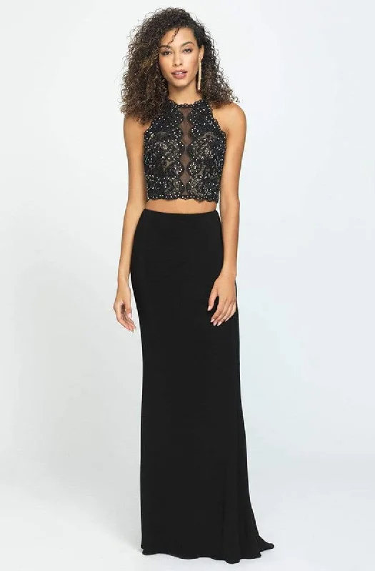 Special Discounts Inside!Madison James - 19-189 Beaded Lace Two Piece Jersey Sheath Dress