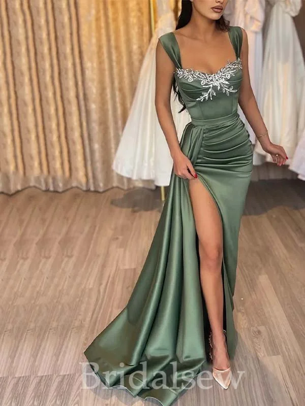 Limited Edition, Limited Price!Mermaid Unique Charming Slit Modest Elegant Evening Formal Long Prom Dresses PD1427
