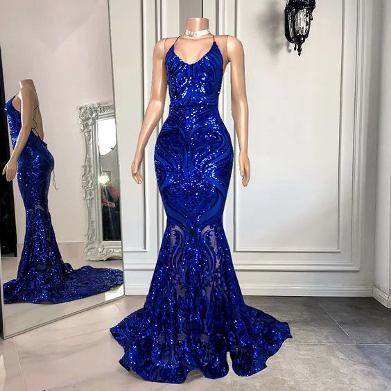 Your Chance to Save is Now!Royal blue prom dress, spaghetti prom dress, lace prom dresses, sparky prom dress     cg24874