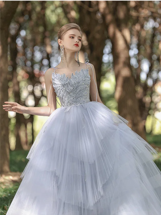 Crazy Discounts Inside!Spaghetti Long A-line Forest Fairy Dresses, 2021 Prom Dresses, Affordable Prom Dresses, Newest Prom Dresses