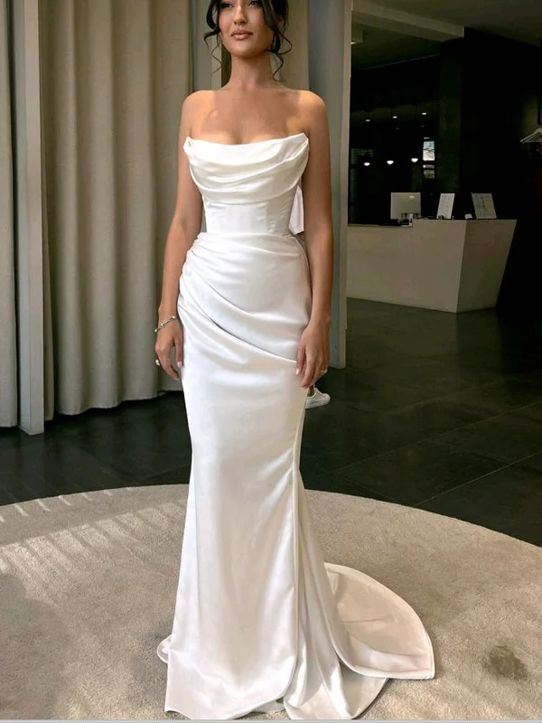 Score Big Savings Today!Strapless Mermaid Unique Popular Modest Elegant Evening Formal Long Prom Dresses PD1438