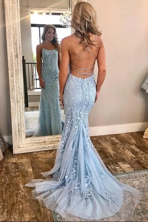 Exclusive Savings This Week!Tulle Floral Lace Prom Dresses with Strappy Backless