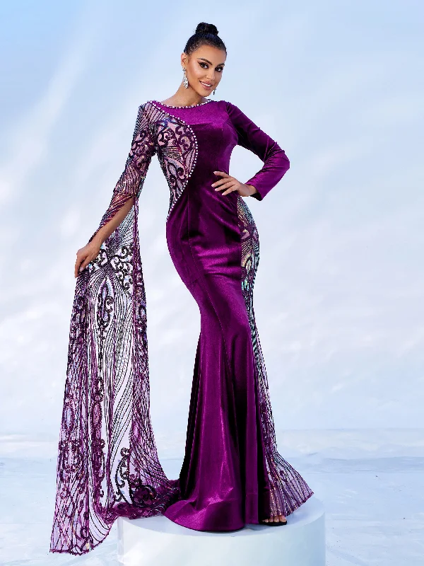 Limited Edition, Limited Price!Velvet Embroidered Mother of the Bride Dress DH80166