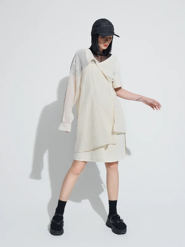 Huge Savings – Act Now!2-in-1 Cross body Shirt dress